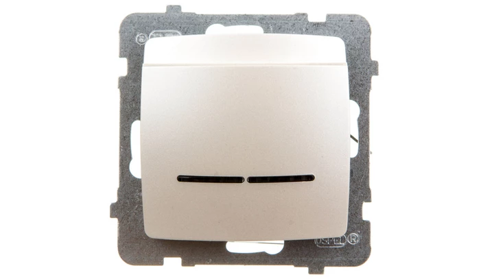 KARO Łącznik hotelowy z podświetleniem ecru perłowy ŁP-15SS/m/42