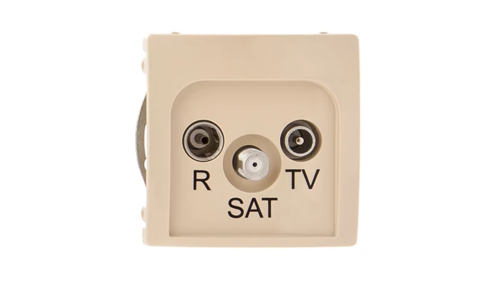 Simon Basic Gniazdo antenowe RD/TV/SAT przelotowe beżowe BMZAR-SAT10/P.01/12