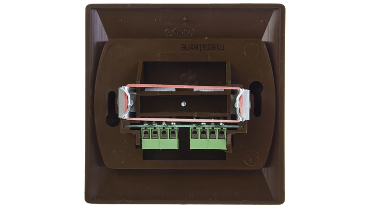 AKCENT Gniazdo telefoniczne podwójne RJ11 niezależne brązowe GPT-2AN/24