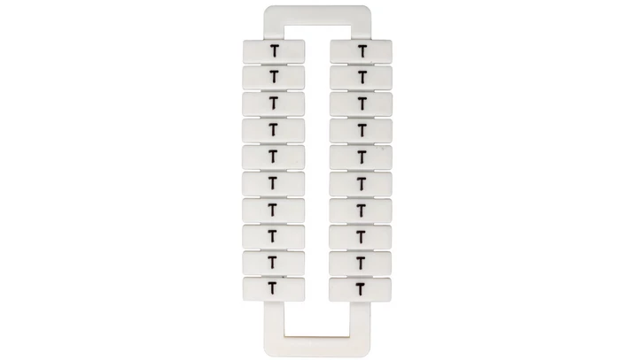Oznacznik do złączek (EURO) 2,5-70mm2 /T/ biały 43192/1 blister=20 szt/