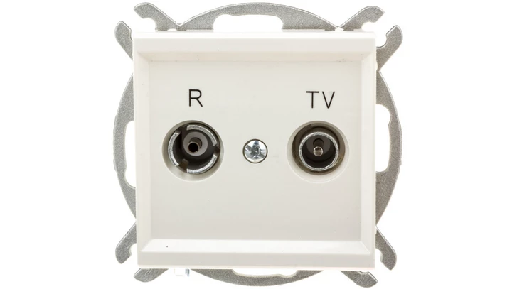 SONATA Gniazdo antenowe RTV przelotowe 10dB ecru GPA-10RP/m/27