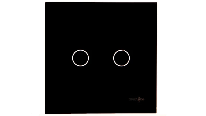 TouchMe Duży panel szklany, łącznik podwójny, czarny TM702B