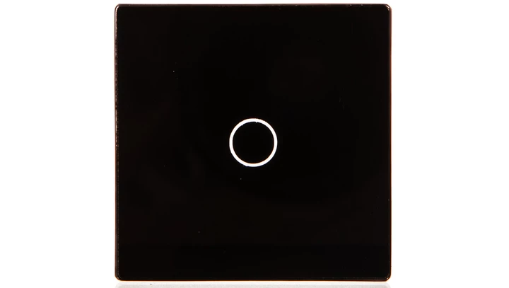 TouchMe Mały panel szklany, łącznik pojedynczy, czarny TM530B