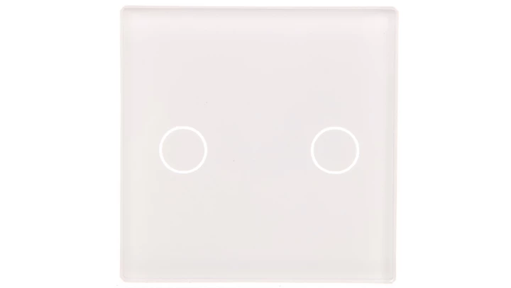 TouchMe Mały panel szklany, łącznik podwójny, biały TM531W