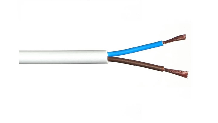 Przewód warsztatowy H05VV-F (OWY) 2x0,75 biały /50m/