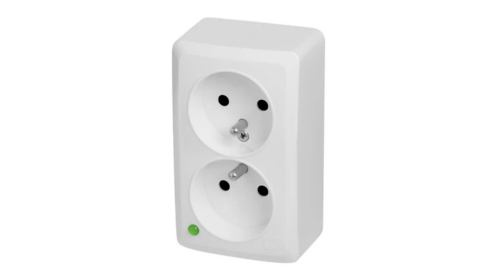 BERG Gniazdo podwójne z uziemieniem n/t 2x2P+Z 16A 3743-00