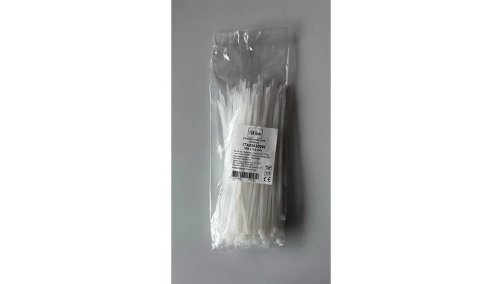 Opaska kablowa 290x4,8 biała ITAline ITA048290W /100szt./