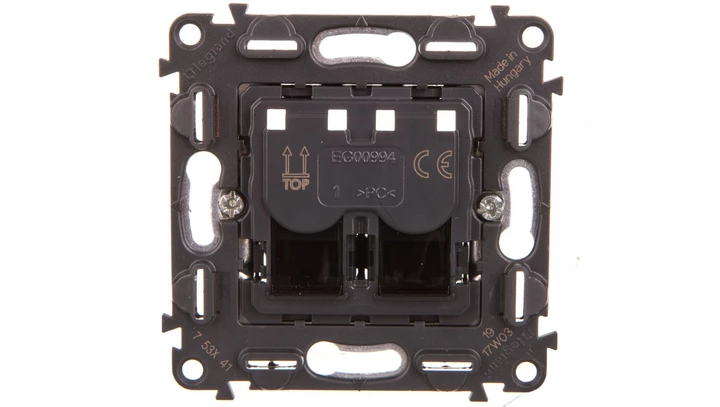 VALENA ALLURE Gniazdo podwójne 2xRJ45 kat.5e UTP 753041