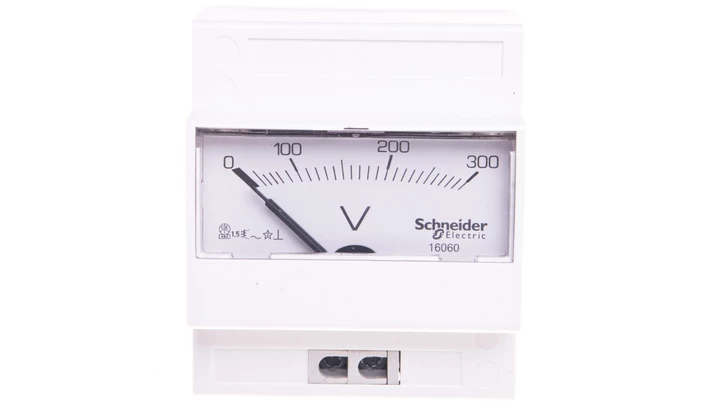Woltomierz 1-fazowy analogowy modułowy 0-300V VLT 16060
