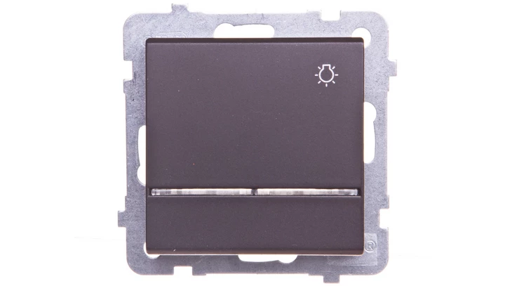 SONATA Przycisk /światło/ z podświetleniem czekoladowy metalik ŁP-5RS/m/40