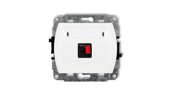 TREND Gniazdo głośnikowe pojedyncze biały GG-1