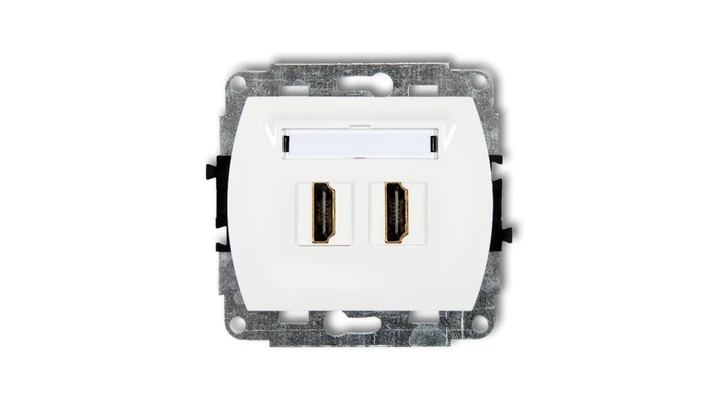 TREND Gniazdo podwójne HDMI biały HDMI-2