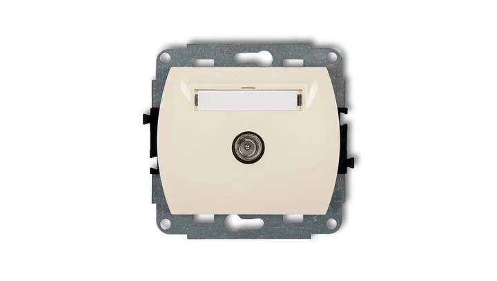 TREND Gniazdo antenowe pojedyncze TV beżowy 1GTV-1