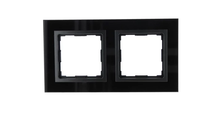 VENA2 Ramka podwójna szkło Xglass akrylowe czarny + antracyt 5209182