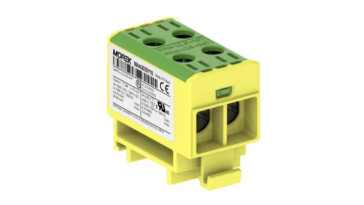 Złączka OTL35-2 kolor żółto-zielony 2xAl/Cu 2,5-35mm2 1000V AC / 1500V DC Zacisk uniwersalny MAA2035Y10