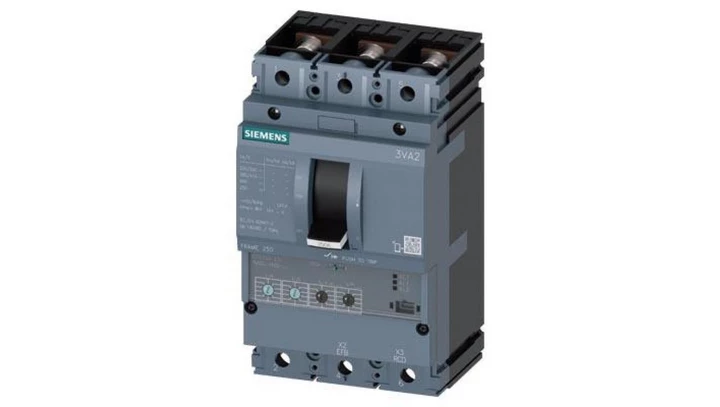 Wyłącznik mocy 3P 250A Icu 55kA 415V AC wyzwalacz elektroniczny ETU350 LSI przyłącza śrubowe 3VA2225-5HN32-0AA0
