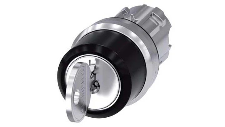 Przełącznik obrotowy z kluczem 3-pozycyjne 22mm srebrny IP6 BE3SU1050-4BL11-0AA0