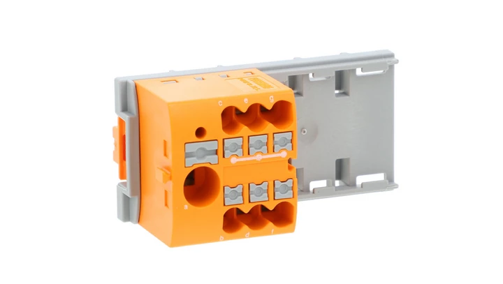 Blok rozdzielczy PTFIX 6/6X2,5-NS35 OG, pomarańczowe złącze przemysłowe - 6 punktów przyłączeniowych o przekroju 2,5mm2