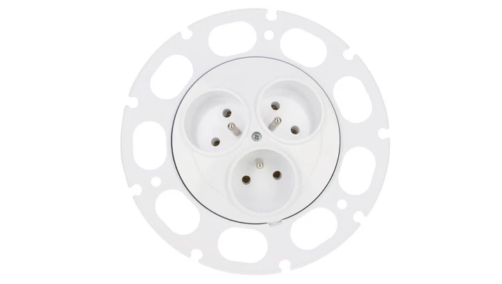 Gniazdo p/t trzykrotne z/u z nawijakiem PT-36 AS