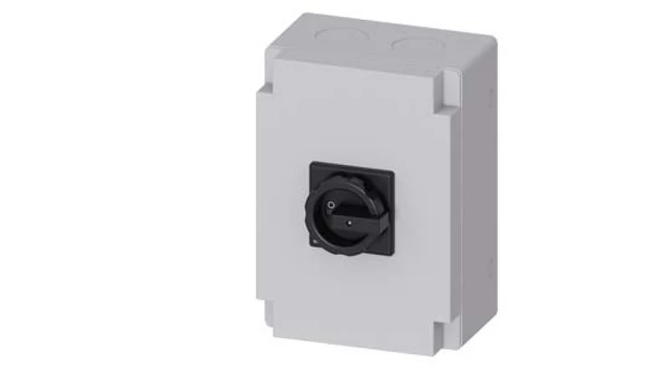 Rozłącznik główny w obudowie 6P 63A 22kW AC23A 400V styki pom 1Z 1R pokrętło czarne 3LD2566-4VD51