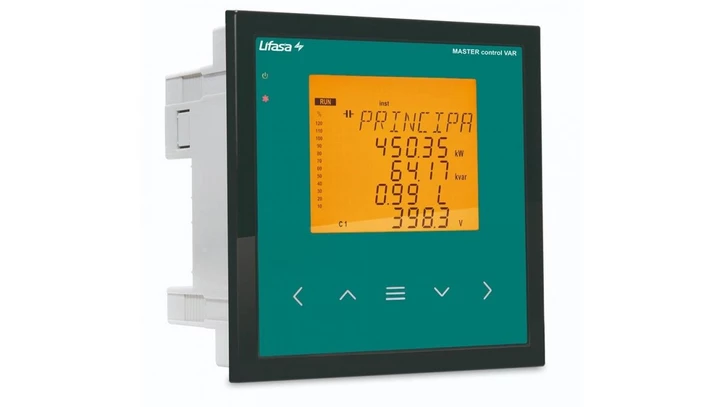 Regulator mocy biernej 14 stopniowy 400V 144x144mm wbudowany analizator mocy MASTER14