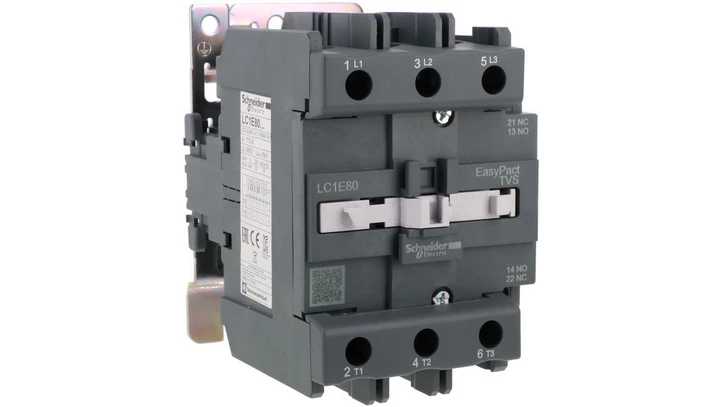 Stycznik mocy Easy TeSys Control AC-3, 80A, 3P (1NO 1NC), cewka 230V AC, 50/60Hz LC1E80P7