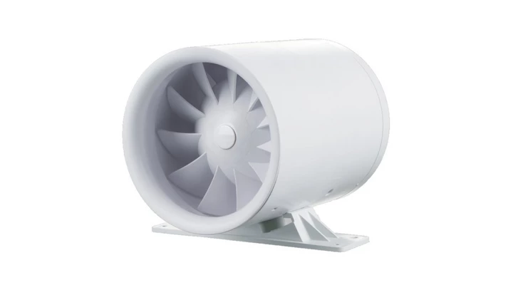 Wentylator kanałowy 150mm z wył.czasowym bialy z podst.montażowa 150QUIETLINETK
