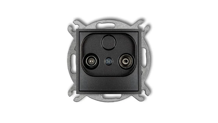 MINI Gniazdo antenowe RTV końcowe 2dB grafitowy 11MG2K