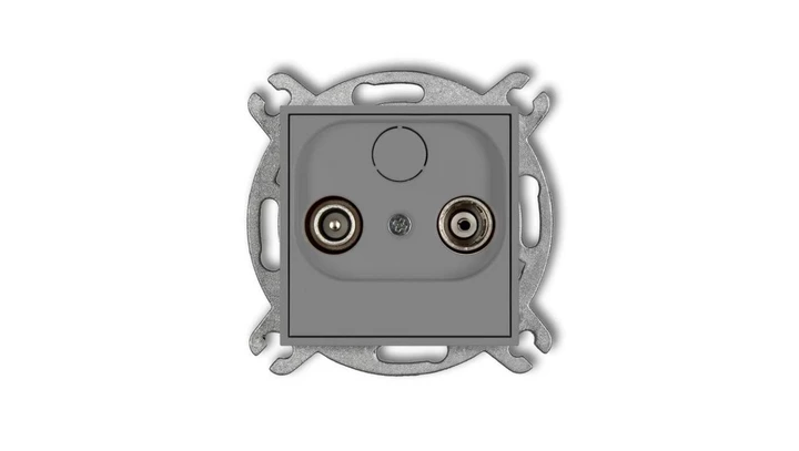 MINI Gniazdo antenowe RTV końcowe 2dB szary mat 27MG2K