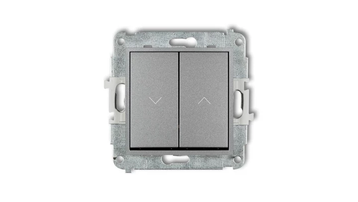 MINI Przycisk żaluzjowy srebrny metalik 7MWP-8