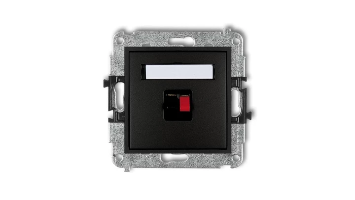 MINI Gniazdo głośnikowe pojedyncze czarny mat 12MGG-1