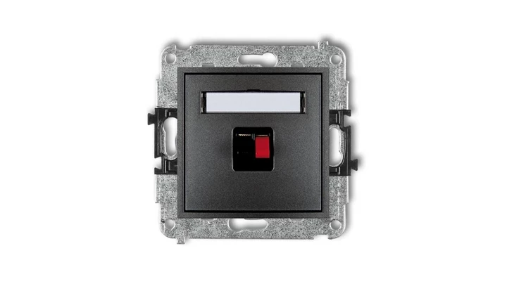 MINI Gniazdo głośnikowe pojedyncze grafitowy 11MGG-1