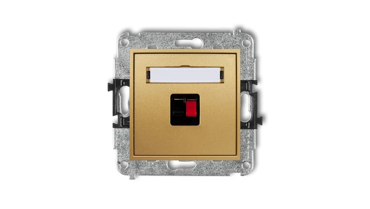 MINI Gniazdo głośnikowe pojedyncze złote 29MGG-1