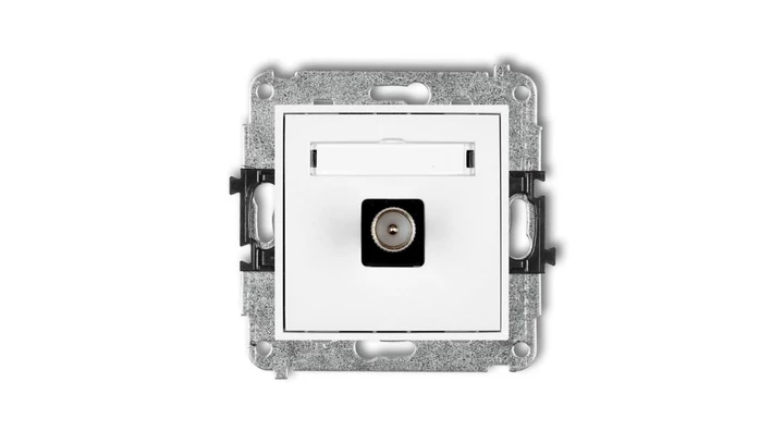 MINI Gniazdo antenowe pojedyncze TV białe MGTV-1