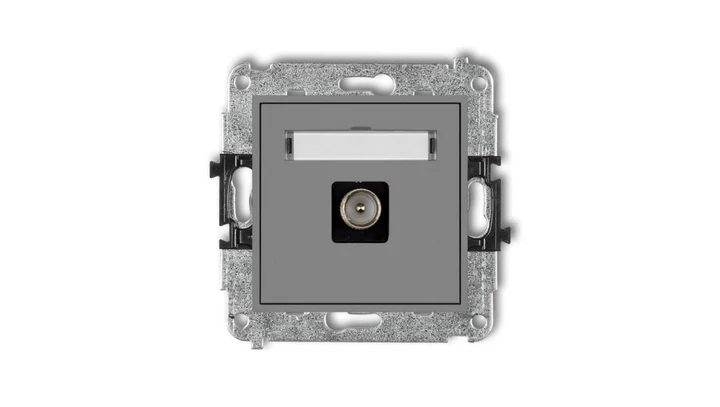 MINI Gniazdo antenowe pojedyncze TV szary mat 27MGTV-1