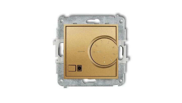 MINI Regulator temperatury elektroniczny z czujnikiem podpodłogowym złoty 29MRT-1