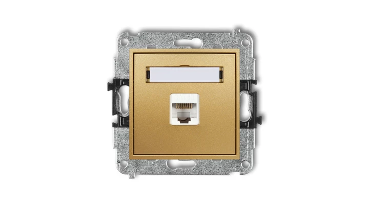 MINI Gniazdo komputerowe pojedyncze 1xRJ45 kat. 6 8-stykowy złoty 29MGK-3