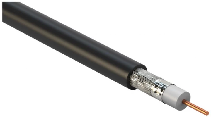 Przewód koncentryczny XWDXpek 75 1,0/4,8 czarny UHD-4K CESAT /300m/