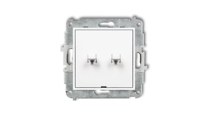 MINI Przycisk żaluzjowy w stylu amerykańskim biały MWPUS-8