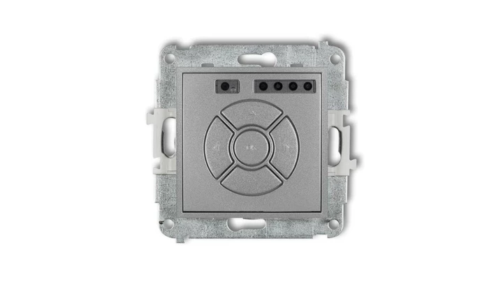 MINI Elektroniczny sterownik roletowy (przycisk centralny/dodatkowy) srebrny metalik 7MSR-6