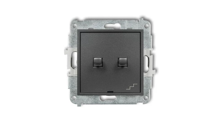 MINI Łącznik podwójny schodowy w stylu amerykańskim grafitowy 11MWPUS-33