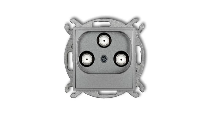 MINI Gniazdo multimedialne 3F DATA (UPC) srebrny metalik 7MGMU