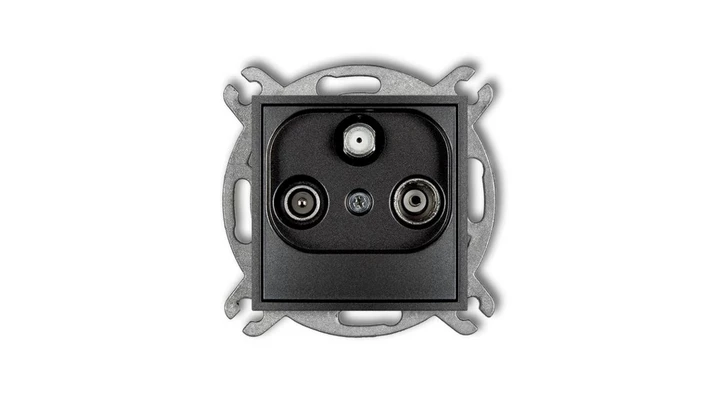 MINI Gniazdo antenowe RTV-SAT końcowe 1,5dB grafitowy 11MGS