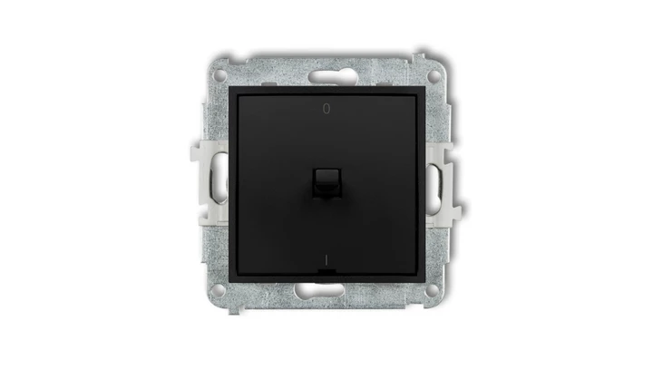 MINI Łącznik dwubiegunowy /0-1/ w stylu amerykańskim czarny mat 12MWPUS-9