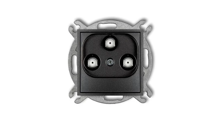 MINI Gniazdo multimedialne 3F DATA (UPC) grafitowy 11MGMU