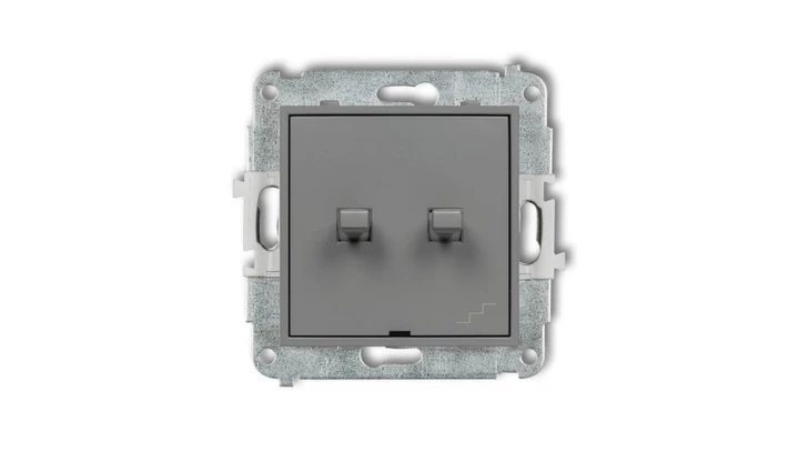 MINI Łącznik podwójny schodowy w stylu amerykańskim szary mat 27MWPUS-33