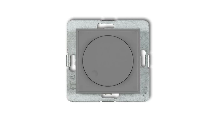 MINI Ściemniacz elektroniczny przyciskowo-obrotowy szary mat 27MRO-1