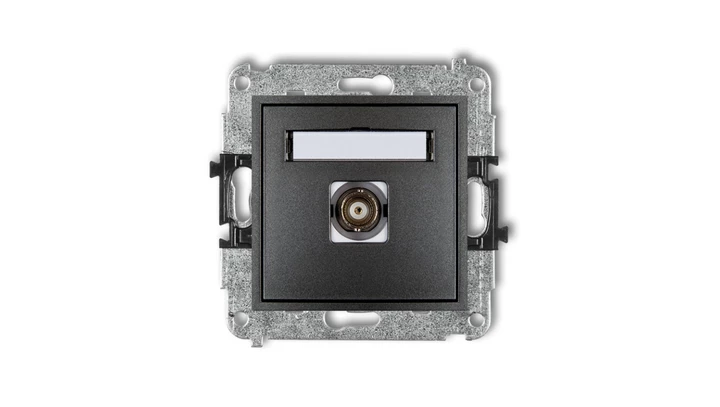 MINI Gniazdo pojedyncze BNC grafitowy 11MGBNC-1