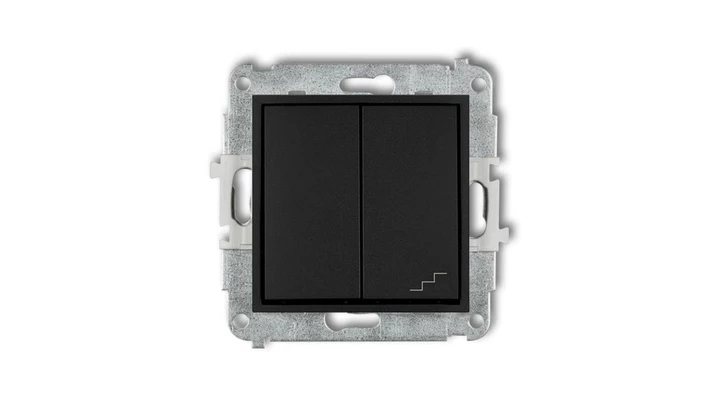 MINI Łącznik pojedynczy ze schodowym (wspólne zasilanie) czarny mat 12MWP-10.1