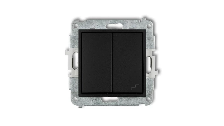 MINI Łącznik pojedynczy ze schodowym (osobne zasilanie) czarny mat 12MWP-10.2